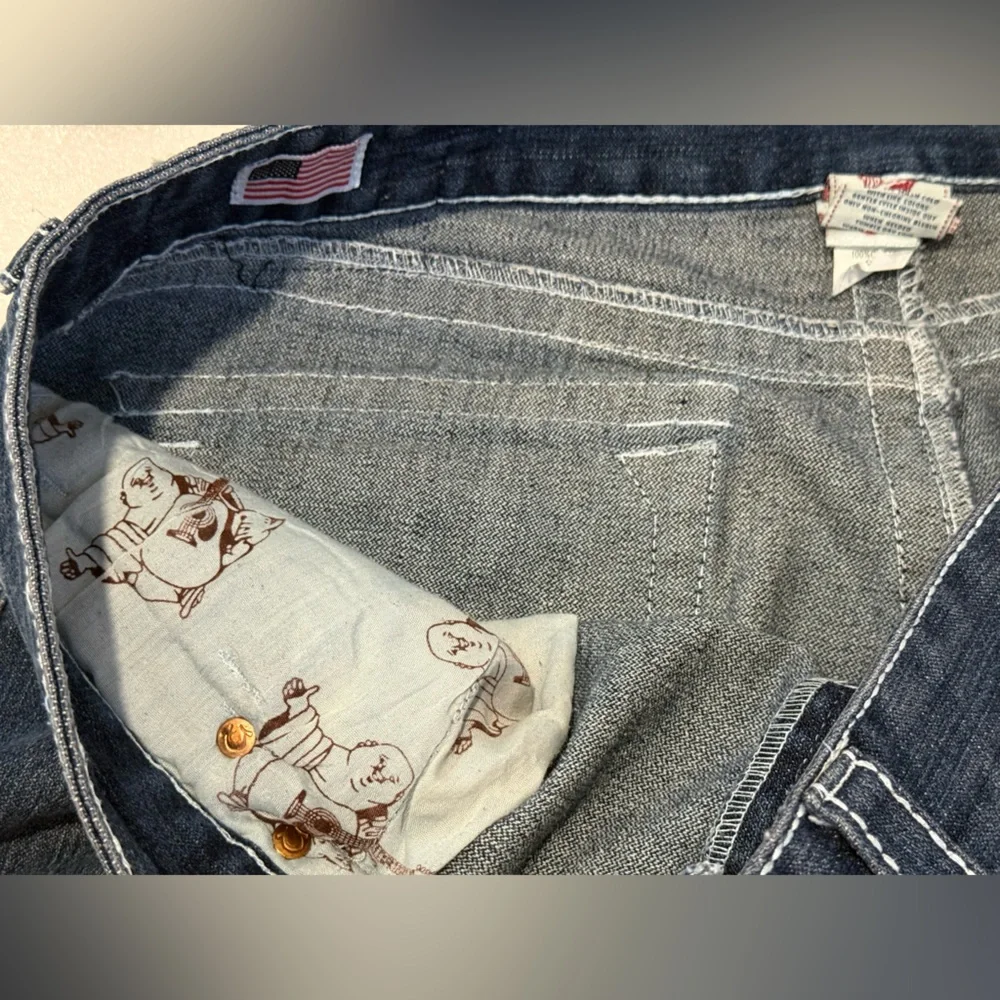 True Religion Jeans Billy 38‎ USA Back Pockets Embroidery Horseshoe